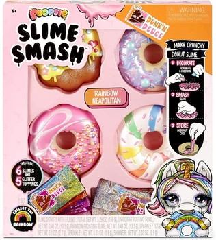 Пупси Слайм Донат Оригінал Poopsie Slime Smash Rainbow Neapolitan with Crunchy Donut
