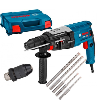 Перфоратор Bosch Professional GBH 2-28 F в чемодане с набором 5 буров SDS-Plus-5X и БЗП (0611267600+2608833910)