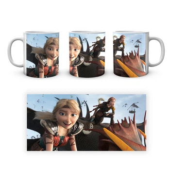 Кружка How to Train Your Dragon Как приручить дракона Астрид Валка керамика, белого цвета 330мл.