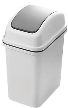 Відро для сміття MBM HOME з кришкою BIN-12 15 л Сірий (BIN-12 15L GRAY)