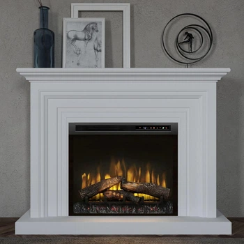 Камин из МДФ и электрокамин 28 дюймов каминокомплект Beautiful FN 0728 Dimplex XHD белый Aristocrat Decor