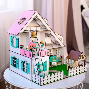 Кукольный домик NestWood Картри Хаус для кукол ЛОЛ + мебель 9 ед (kdl010_1)