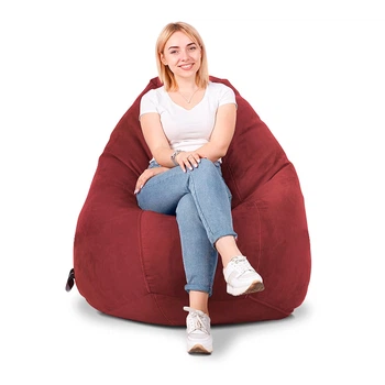 Кресло-мешок SanchoBAG Груша Велюр M 110x80 см Marsala (kmg1001-v110-m)