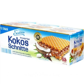 Вафлі Excelsior "Kokos Schnitte" 250 гр.
