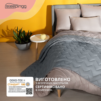 Покривало Bodi TM SLEEPINGG 240х260 см сталевий/св.