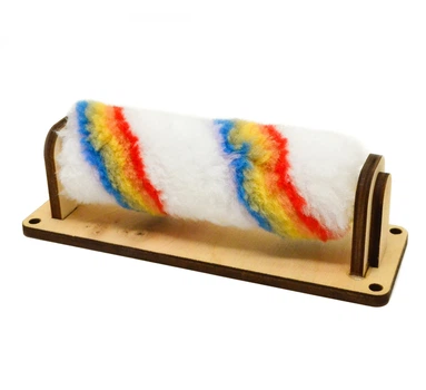 Заготовка для Бизиборда Тактильный Пушистый Большой Массажер 15 см Крутилка Вертушка с Валиком