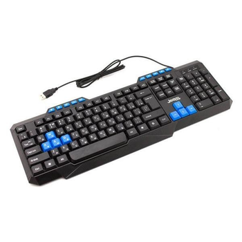 Клавиатура JEDEL K518 проводная игровая мембранная от USB Черная (12012)