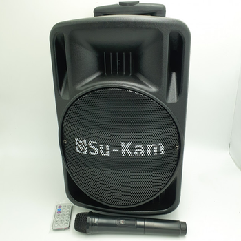Акустическая система Su-Kam BT100D аккумуляторная 500 Вт с микрофоном и пультом ДУ + Bluetooth, AUX, SD/MS/MMC Черная (12719)