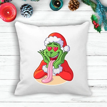 Подушка з новорічним принтом Грінч (The Grinch) Закоханий