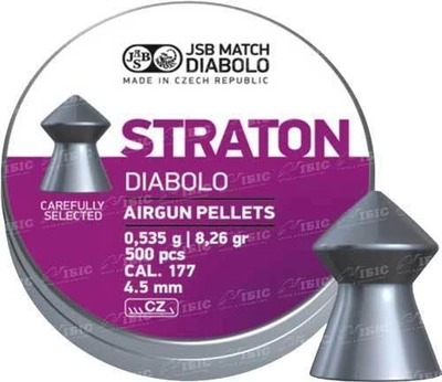 Пули пневматические JSB Diabolo Straton 4,5 мм 0,535 гр 500 шт/уп 546112-500