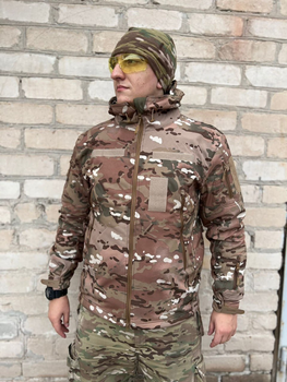 Куртка тактична FCTdesign на сітці Софтшелл L мультикам