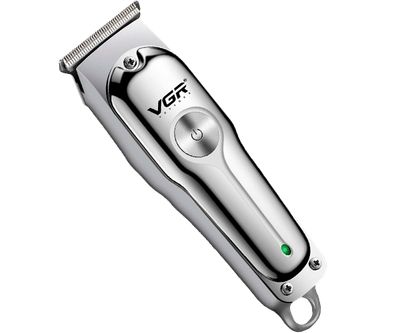 Беспроводная машинка для стрижки волос, усов и бороды с USB зарядкой VGR V-071 серебристая 5W (24322-V-071_277)