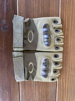Военные тактические рукавицы без пальцев Oakley Олива XL