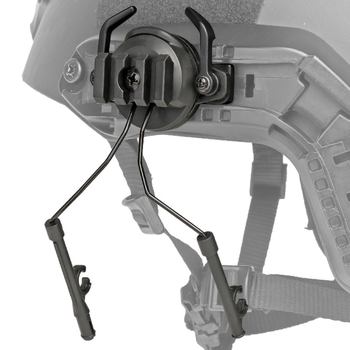 Адаптер кріплення для шумозахисних навушників на шолом швидкознімне кронштейн ARC Rail Helmet BeArmD Чорний (1489601)
