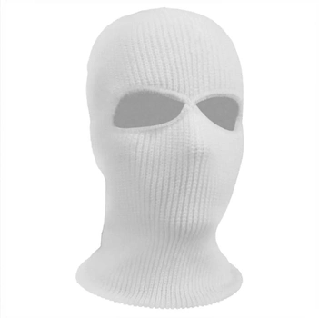Балаклава маска Хулиганка 2 глаза (военная, тактическая, подшлемник, мафия, ниндзя, бандитка) Белая, Унисекс WUKE One size