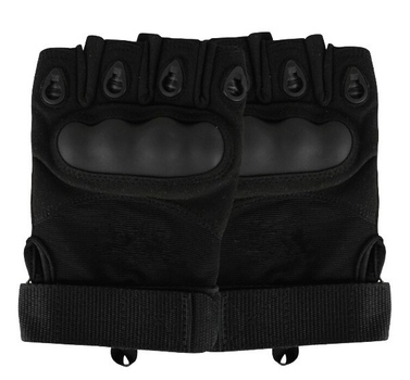 Тактичні Рукавиці Tactical Gloves PRO безпалі рукавички чорні розмір L