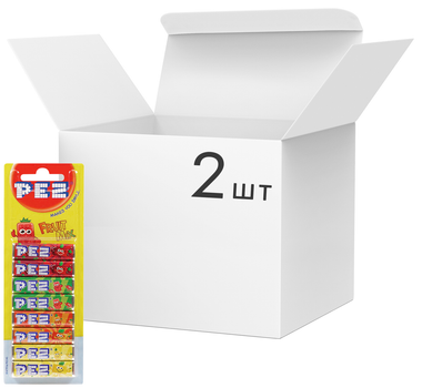 Упаковка цукерок PEZ фруктові 2 пачки по 8х8.5 г (5997255707417)