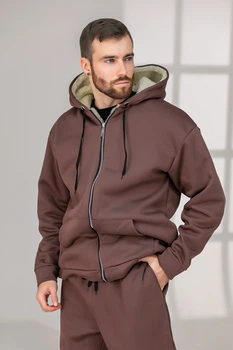 Чоловічий теплий костюм Lenato 48-50 шоколад