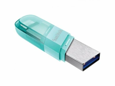 Флеш-накопичувач SanDisk USB 3.1 iXpand Flip 128Gb Lightning Apple Ice Mint (SDIX90N-128G-GN6NJ)