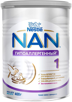 Суміш Nestle NAN Гіпоалергенний 1 з народження 400 г (7613031251728)