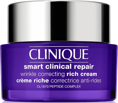 Антивіковий насичений інтелектуальний крем для обличчя - Clinique Smart Clinical Repair Wrinkle Correcting Rich Cream 50ml (1123087-86146)