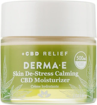 Зволожувальний крем для чутливої шкіри - Derma E Skin De-Stress Calming CBD Moisturizer 56g (864550-16735)