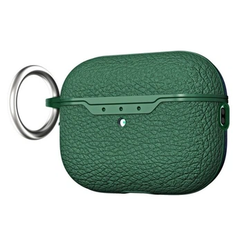 Защитный чехол Deexe Leather Cover (FH) для AirPods Pro 2 - Green