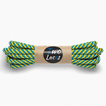 Шнурки для обуви Two Laces круглый 4 мм, длина 100 см, желто-голубой, патриотические (55593464)