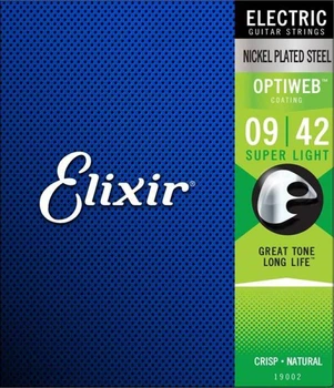 Струны для электрогитары Elixir Nickel Plated Steel OPTIWEB Coating Super Light 9-42 (EL OW SL)