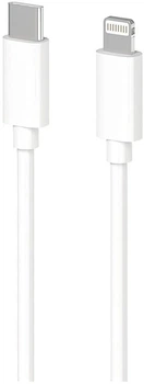 Кабель 2E USB-C - Lightning Glow 1m White