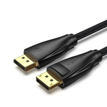 Кабель Vention DisplayPort v1.4 1m Black, 8K 60 Hz, 4K 144Hz, 2K 165Hz, 1080P 240Hz (HCCBF)