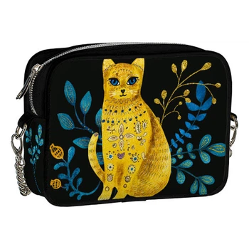 Сумка на цепочке Cherie Этно кошка 21x17x7 см