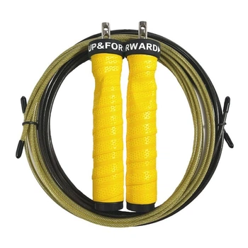 Скакалка скоростная для кроссфита UP & FORWARD Speed Rope PRO+ UF3100 Yellow