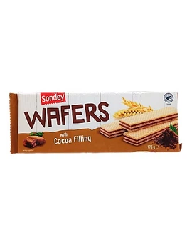 Вафлі Sonday Cocoa Filling з шоколадним смаком, 175 г