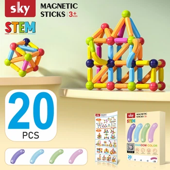 Магнитный конструктор - SKY Magnetic Sticks (A 020 Bent) набор 20 элементов (color mix)