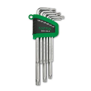Набір Г-обр. ключів TORX T10-T50 довгі TOPTUL сталь 9од. (623852)