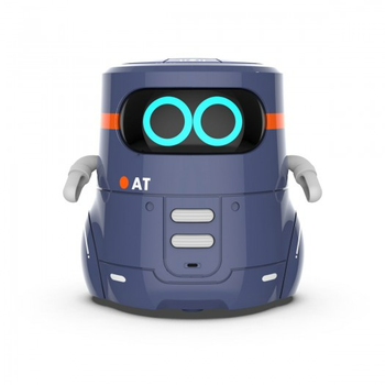Умный робот с сенсорным управлением и учебными карточками AT-ROBOT 2 украинская озвучка Синий