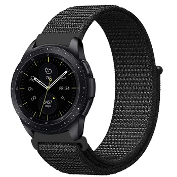Нейлоновий ремінець липучка для Samsung Galaxy Watch 46 мм | Galaxy Watch 3 45 Чорний BeWatch (1021301)