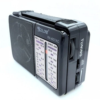 Радиоприемник всеволновой FM 64-108 МГц, AM, SW от сети 220V и батареек 2*R20 радио Golon RX-607AC