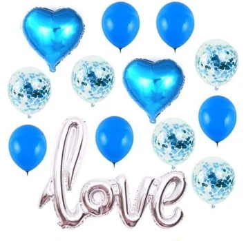 Набір Із Кульок З Написом LOVE Синій