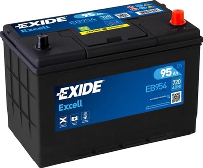 Автомобильный аккумулятор Exide Excell 95Ah ASIA Ев (-/+) (760EN) (д305*ш173*в225) (EB954)