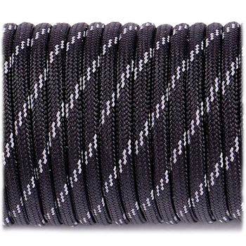 Паракордовий шнур Highlander Paracord reflective 4 мм black чорний