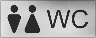 Металева табличка "Туалет WC"