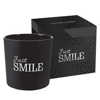 Свеча ароматическая с двумя фитилями Bispol Just Smile 40 часов