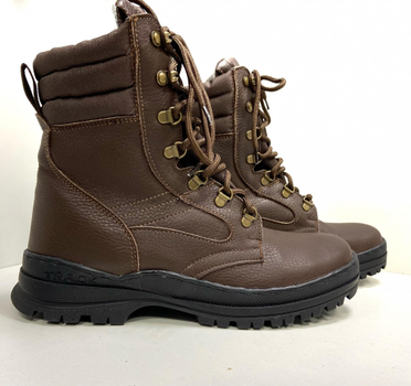 Берцы зимние с мембранным утеплителем, обувь для военных KROK BЗ3, 42 размер, коричневые, 01.42