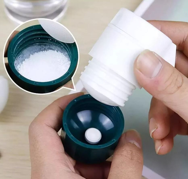 Измельчитель для таблеток резак делитель для таблеток таблетница 3 в 1 белый с зеленым
