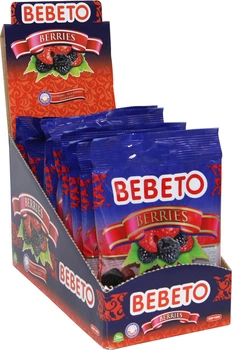 Упаковка жувальних цукерок Bebeto Ягоди 70 г x 12 шт (8690146053484)