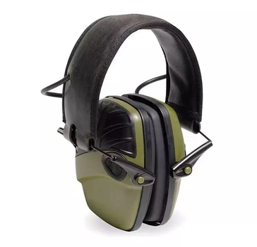 Тактичні Активні навушники для стрільби ProTac Slim Green + Беруші (127900b)