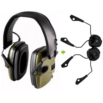 Активні стрілецькі навушники Howard Impact Sport + кріплення на каску шолом із рейками ARC (FAST, TOR-D, ACH MICH) (125000kr)