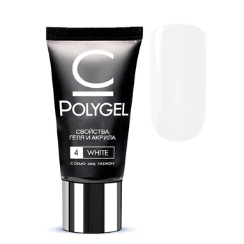 Полигель для наращивания ногтей Cosmo Poly UV Gel №4 White, 30 мл